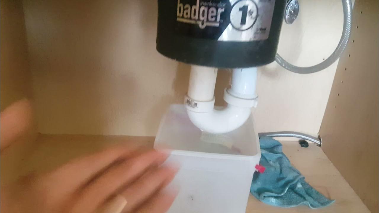Badger 1 disposal leaking from bottom DIY repair successful YouTube