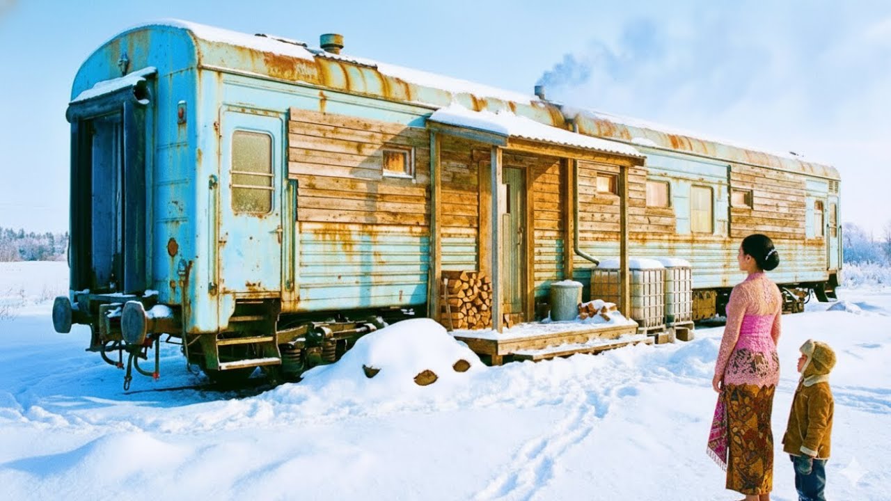 Diusir Saat -28°C — Ibu & Anak Ubah Gerbong Tua Jadi Rumah Mewah