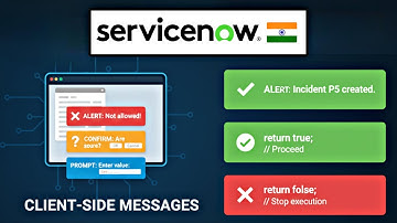 Alert, Prompt, Confirm, Return True & Return False in ServiceNow | Complete Guide for Beginners