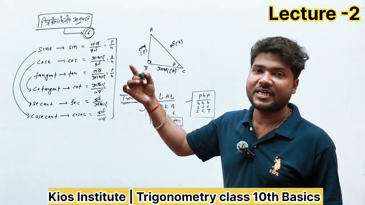 Trigonometry basics Class 10th Ncert 8.1 | Kios Institute | Tricky maths trigonometry |