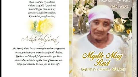 Funeral of Myrtle Reid - Nov 21, 2020