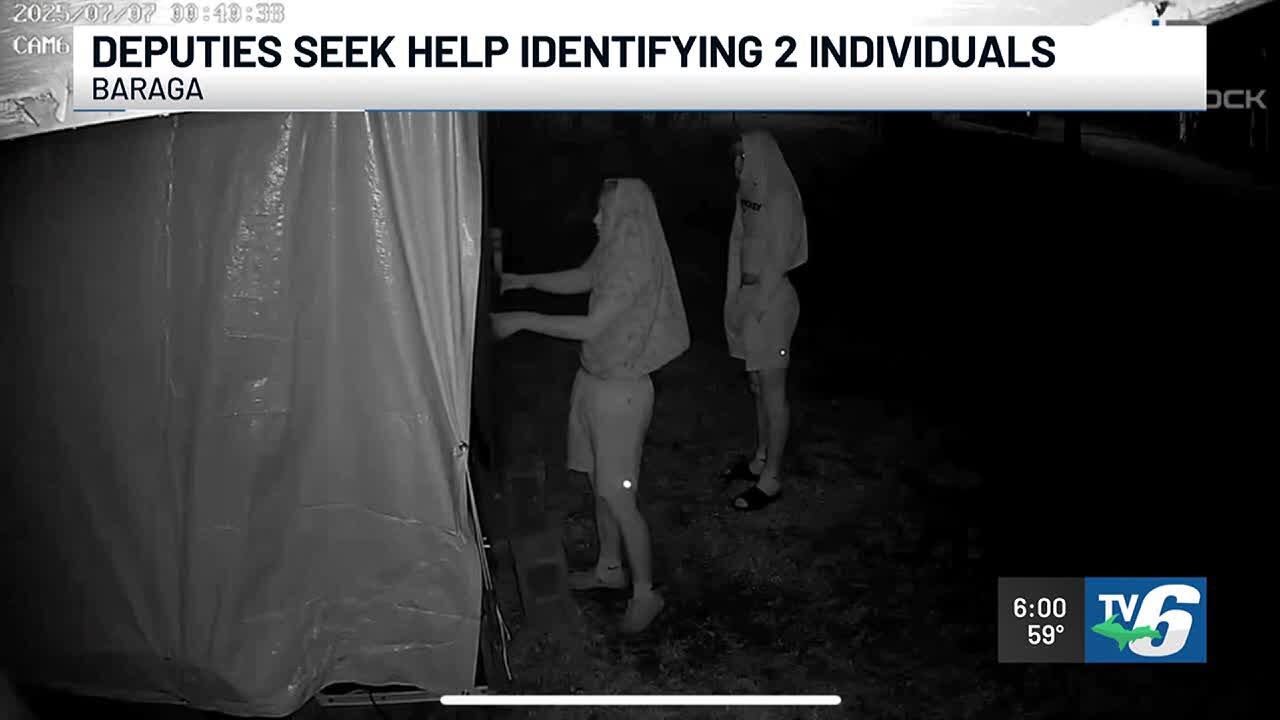 Deputies seek help identifying 2 people after Baraga break-in