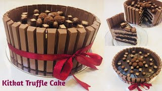 Kitkat truffle cake without oven || Chocolate cake recipe  || meharins bake...