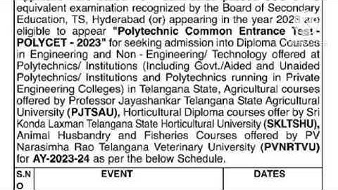 TS. POLYCET 2023. #tspolycet #tspolycet2023 #polytechnic