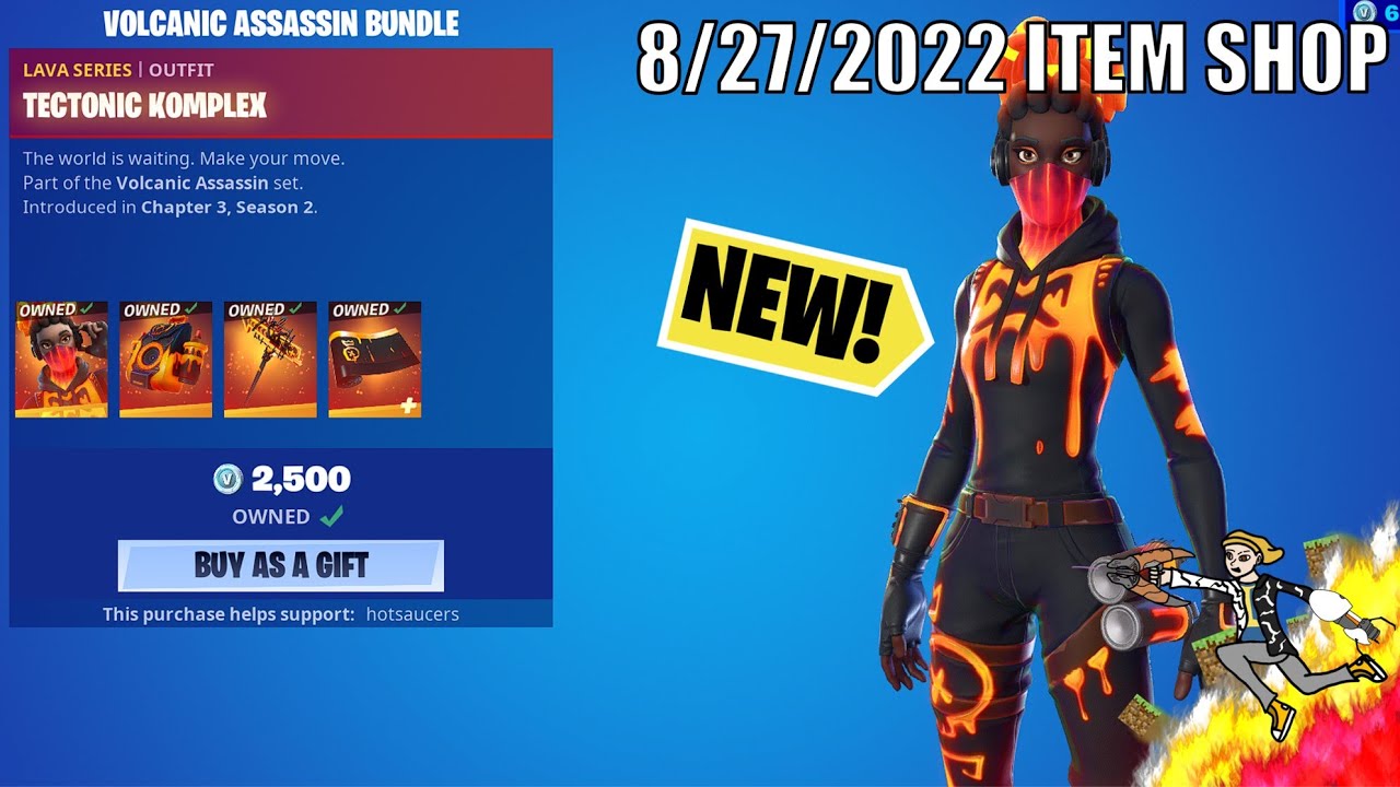 *NEW* Volcanic Assassin Bundle! | Fortnite Item Shop (27/8/2022)