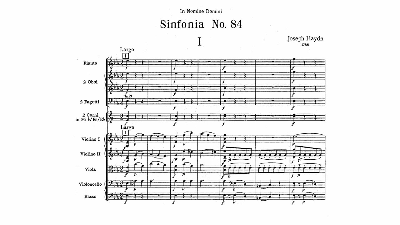 J. Haydn - Hob I:84 - Symphony No. 84 in E flat major (Brüggen ...