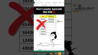 Create Barcode in Excel using Free Code 3 of 9 | Code 39 Barcode Easy Method #excel #exceltips