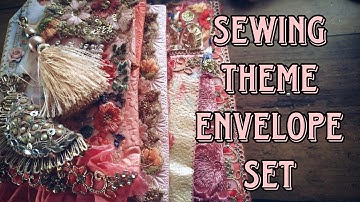 Sewing themed envelope set | boho needs 