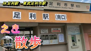 【プライスレス !? こんなルートもあります。】JR両毛線 足利駅から、東武伊勢崎線 足利市駅まで 徒歩で向かう一幕。