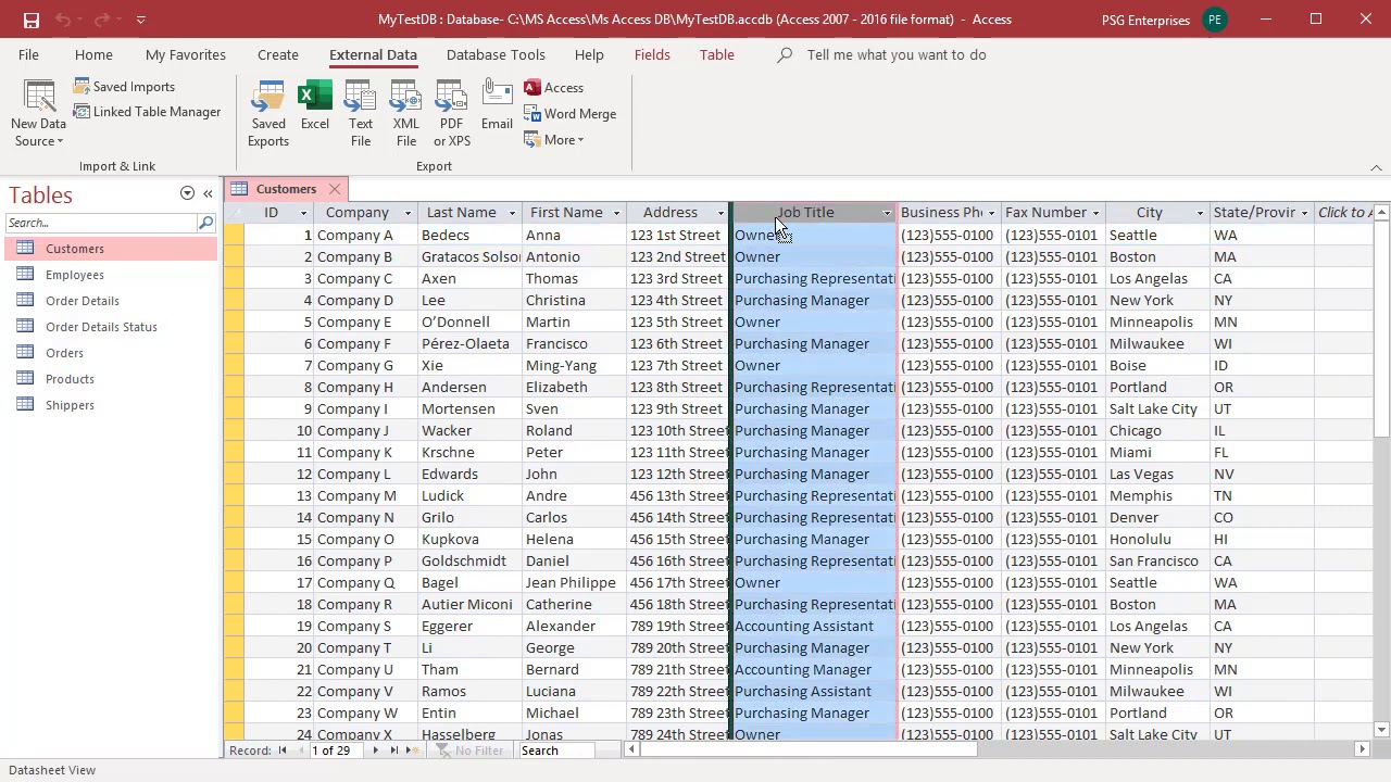 Access export. Экспорт MS Project в excel.