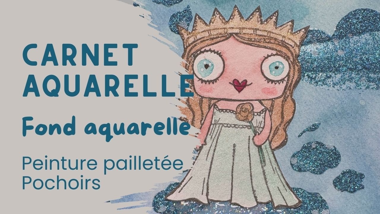Carnet aquarelle - Déesse dans les nuages