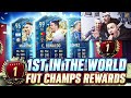 1st in the world rewards with hashtag harry and shawrey fut champions top 100 pack opening fifa 20