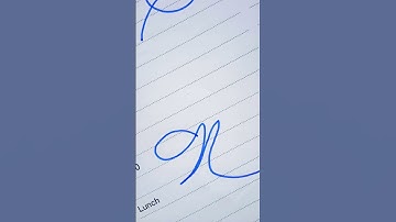 Beautiful Neat Letter N Cursive Calligraphy Flourishing #shorts