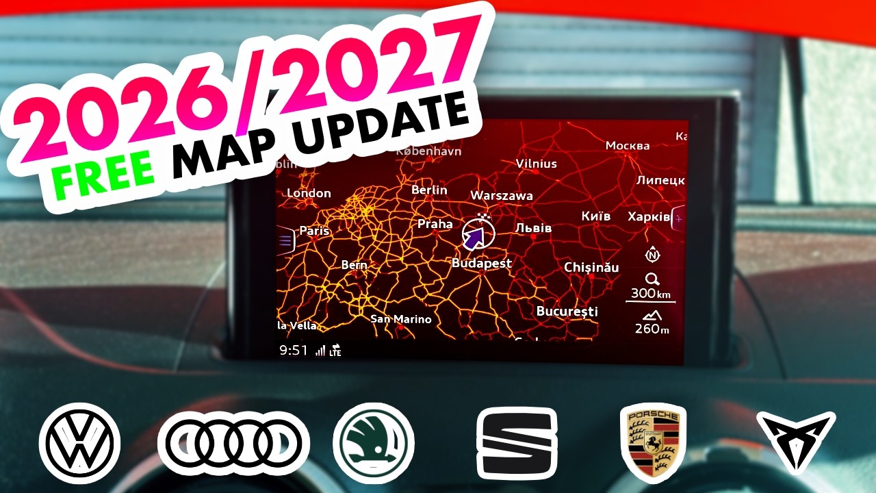 Free 2026/2027 maps for Audi VW Seat Skoda Porsche Cupra