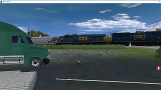 CSX Q400-09 led by SD70MAC 4771 rolls thru Kingstree SC