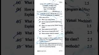 MDU Java Programming PYQ 2025-26 | BTech CSE 5th Sem