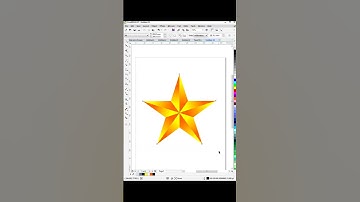 3D Star Design in CorelDraw ⭐| #shorts #coreldraw @tausifeduworld