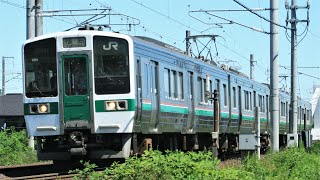 JR719系/E721系 普通 福島/浜吉田/仙台空港方面 JR東北本線 太子堂～南仙台 区間 走行集