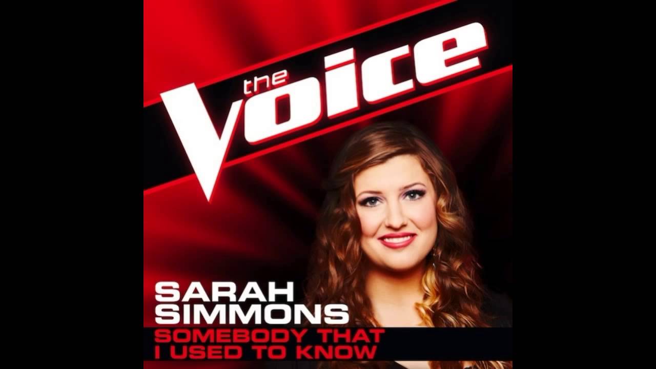 Sarah Simmons: "Somebody That I Used to Know" - The Voice (Studio Version)