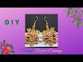 Colorful Bicones Beaded Earrings / DIY How to make beaded jewelry / Aretes / Orecchini /Tutorial#317