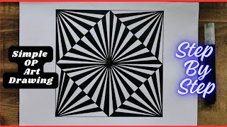 OP ART DRAWING STEP BY STEP || OPTICAL ILLUSION DRAWING FOR KIDS @VipulSwamiArts