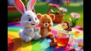 🐰🎵 BEAR AND HONEY PICNIC WITH BENNY | Fun Kids Song & Sing Along for Toddlers 🐻🍯🌈#bennysong #bear