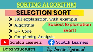 Selection Sort|Code of Selection Sort|Selection Sort Algorithm|Selection Sort in C++