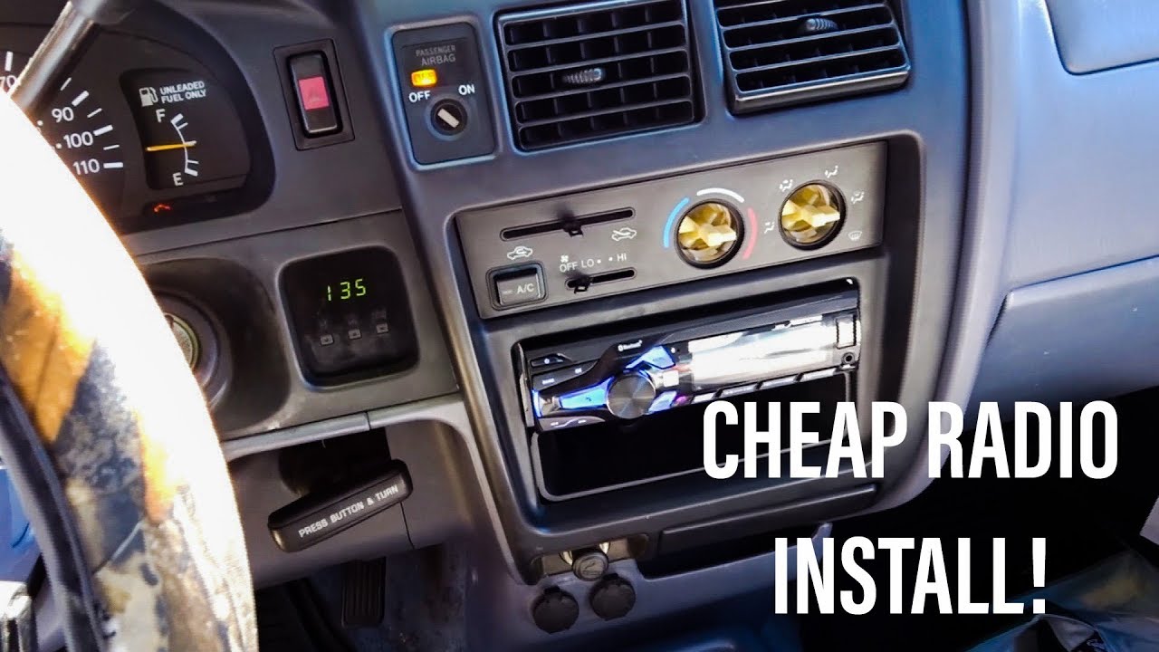 5 Lug Tacoma Radio Install | 1998 Tacoma Build Ep. 2 - YouTube
