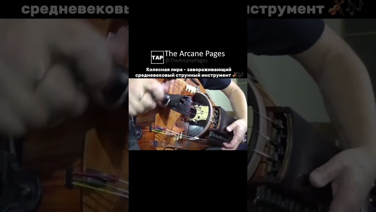 Сложнейший инструмент называемый "колесной лирой" (hurdy gurdy). 