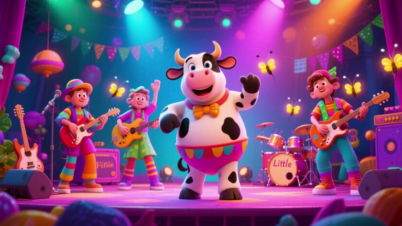 Moo Moo Cow and the Little Firefly Band | Fun Kids Songs & Nursery Rhymes