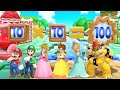 Super Mario Party Minigames - Luigi Vs Mario Vs Peach Vs Bowser (Master Difficulty)