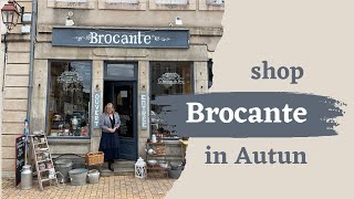 Charming brocante shop in Autun France