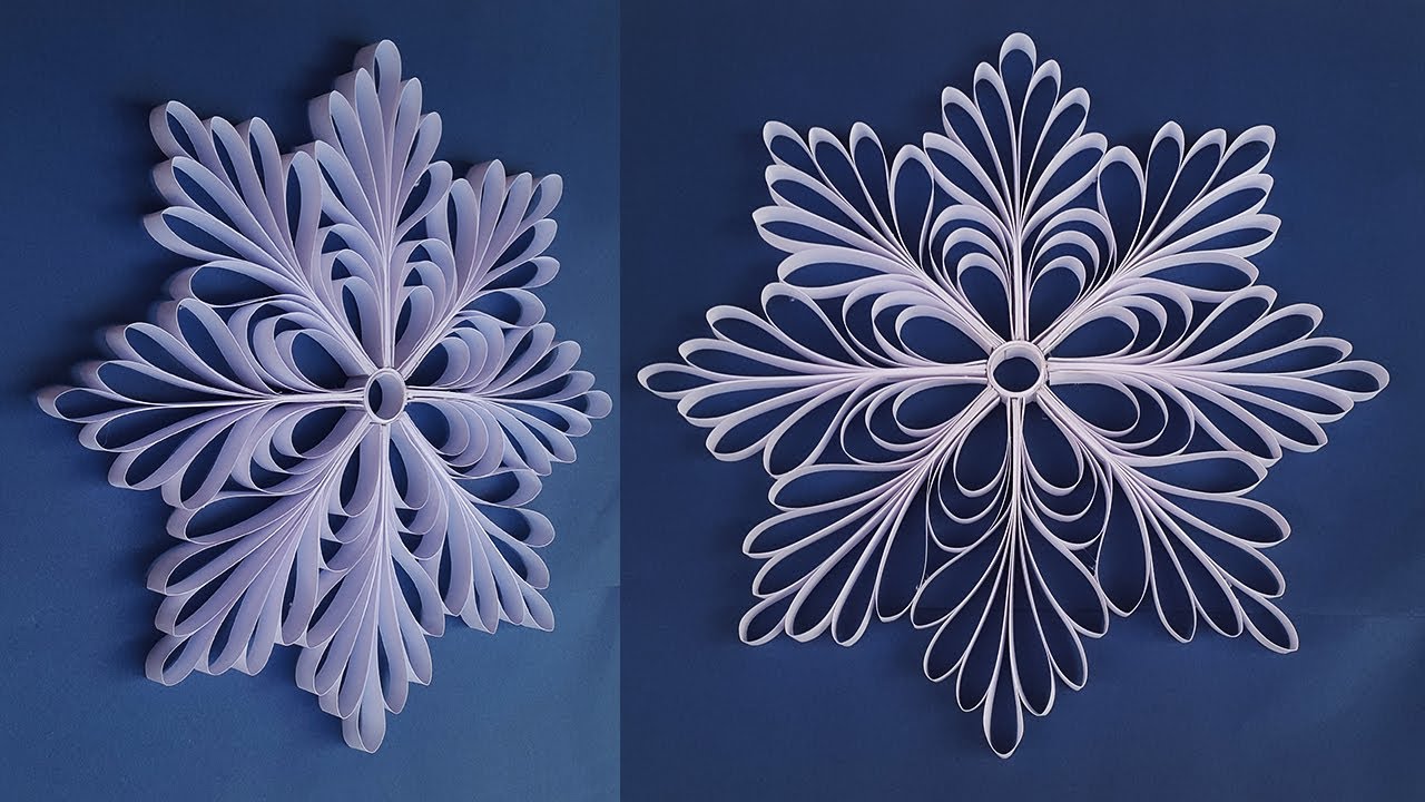 How to make a paper snowflake Christmas ornament