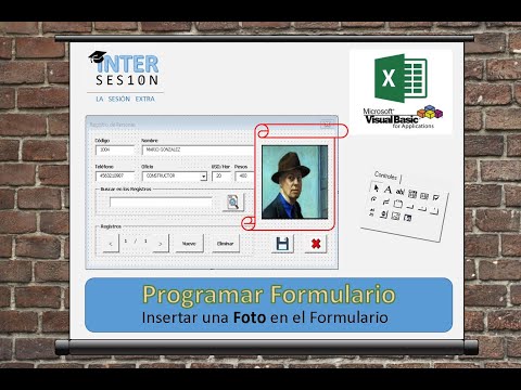 Visual Basic Excel #9 Image, Insert a photo for each record viewed in the Form.
