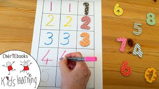 Best Learn Numbers Writing 1 to 5 | Preschool Toddler Learning DIY Toy Video
