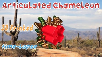 3D Printed Articulated Chameleon (Time-lapse)