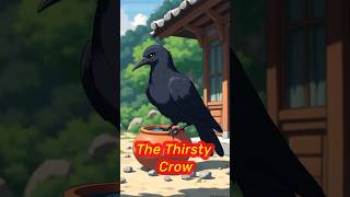The Thirsty Crow | A Short Moral Story About Clever Thinking #shortsvideo #shortfeeds