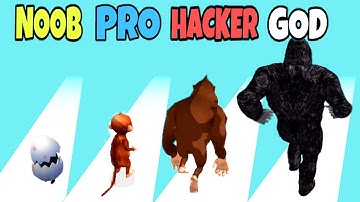 NOOB vs PRO vs HACKER vs GOD in Kaiju Run