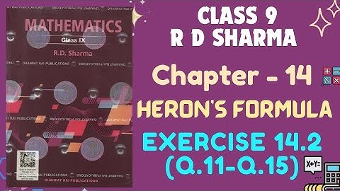 RD Sharma Class 9 2025-26 || Chapter 14 Heron