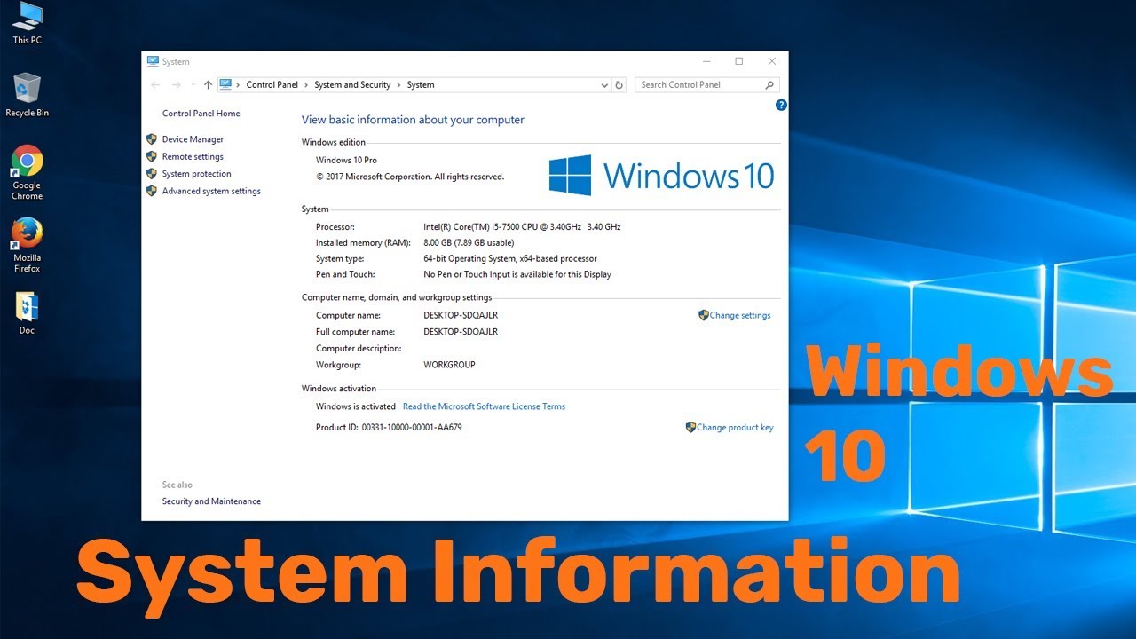 How To Check System Information On Windows 10 Pc Laptop Full