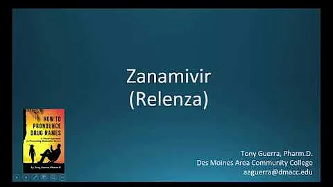 (CC) How to Pronounce zanamivir (Relenza) Backbuilding Pharmacology