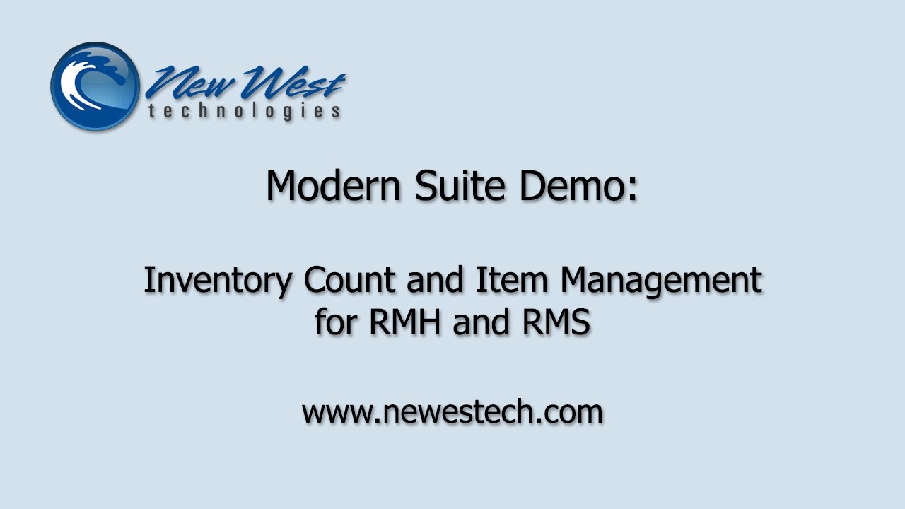 Modern Suite for RMH and RMS ~ Inventory and Item Management - YouTube