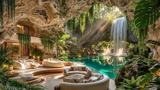 Echoing Drops & Soft Feathers 🌿 Cozy Cave Waterfall Ambience to Rest Your Exhausted Mind
