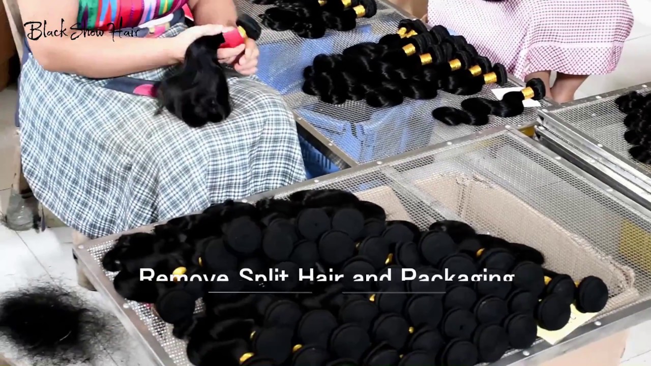 Black Show China Hair Factory Show  Something You Donot Know About Manufacture the Hair Product