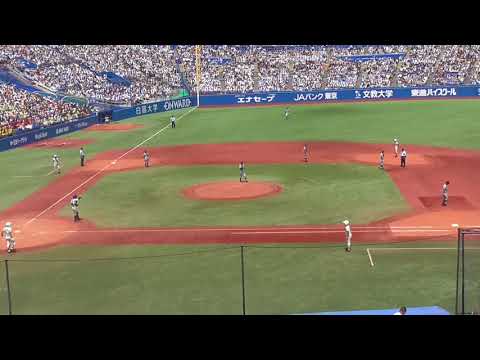 2018東東京決勝・都小山台ＶＳ二松学舎　４裏　ショートスーパープレー