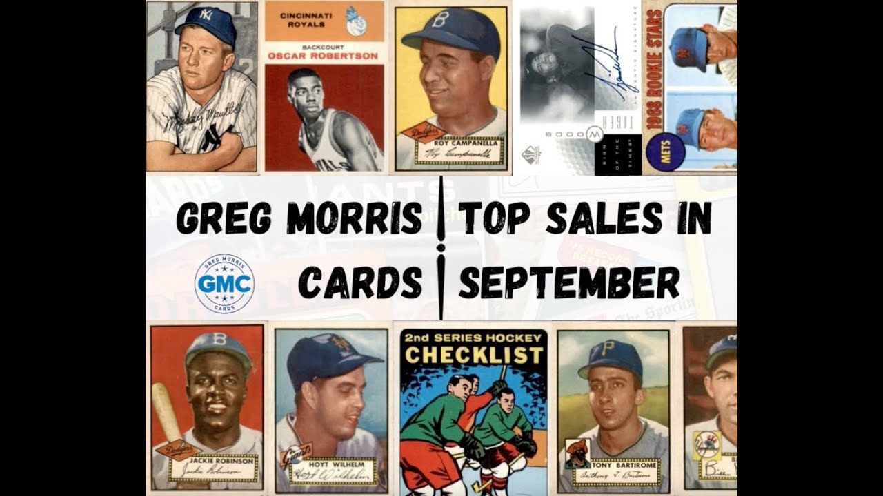 Top Sales in September for Greg Morris Cards