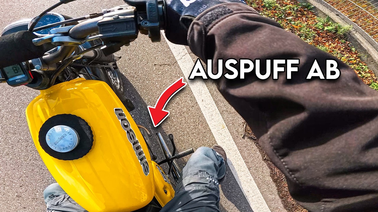 60ccm ZYLINDER lässt AUSPUFF ABFALLEN | Simson Motovlog
