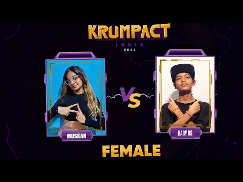 MUSKAN VS BABY GIRL BUCKSTRANGER | TOP 14 BATTLE | FEMALE KRUMP CATEGORY | KRUMPACT INDIA 2024
