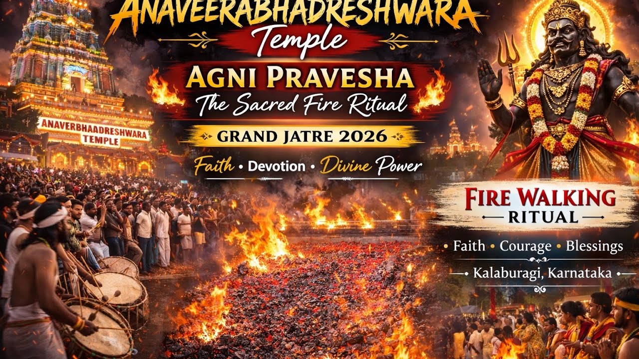 Anaveerabhadreshwara Temple Korwar | Agni Pravesha Jatre 2026 | Kalaburagi Karnataka Festival
