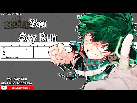 Boku no Hero Academia OST - You Say Run Guitar Tutorial